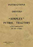 RCL Publications Instructions Simplex Petrol Tractors