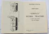 Instructions to Drivers of Simplex Petrol Tractors